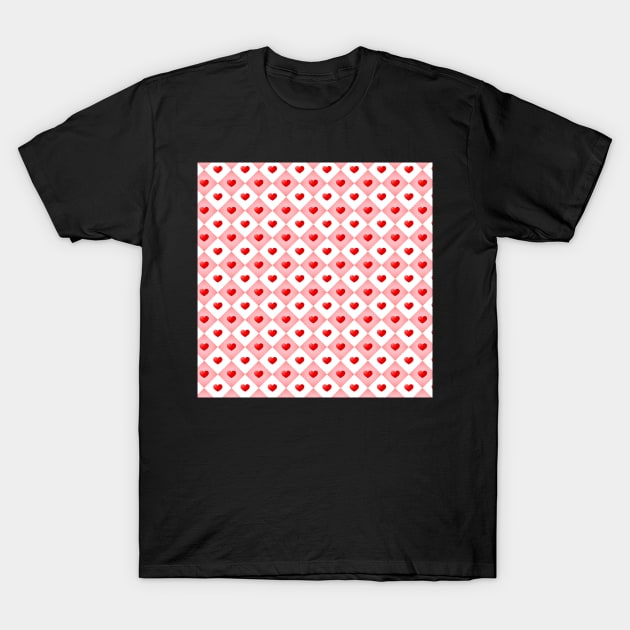 Valentine's Day Pattern T-Shirt by Kacarrot